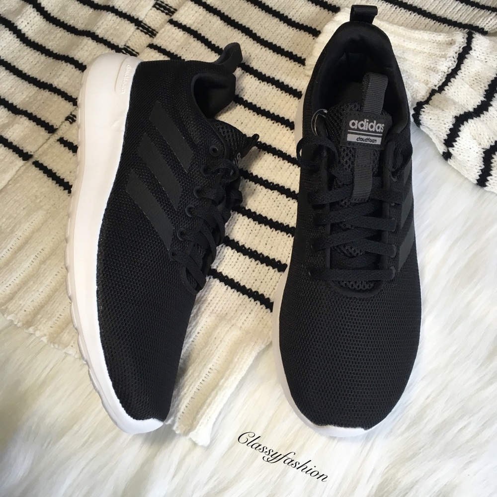 NWT Adidas Cloudfoam Sneakers Black Womens Shoes - Picture 2 of 8